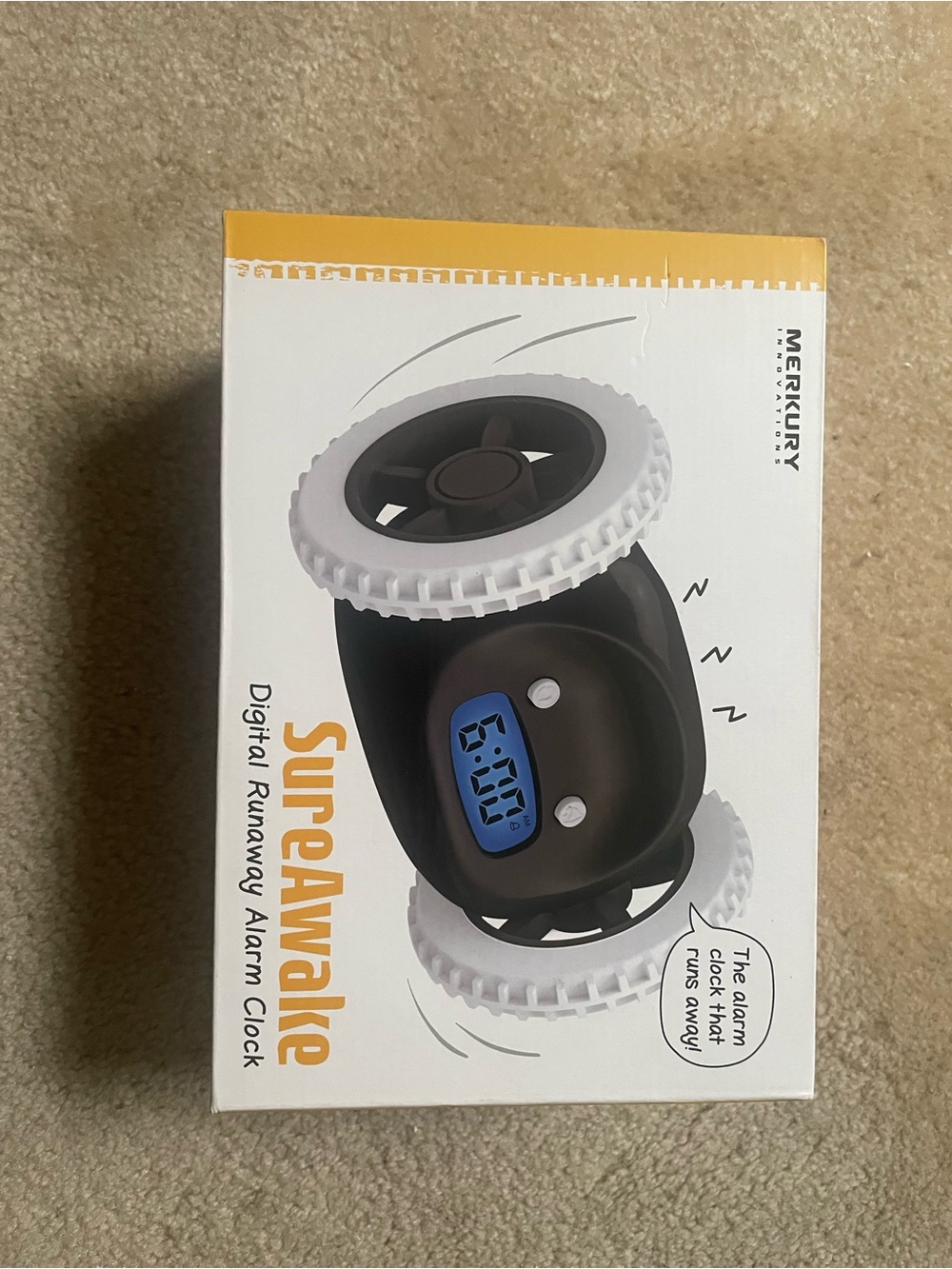 Away Gag Runaway Digital Alarm Clock in Black